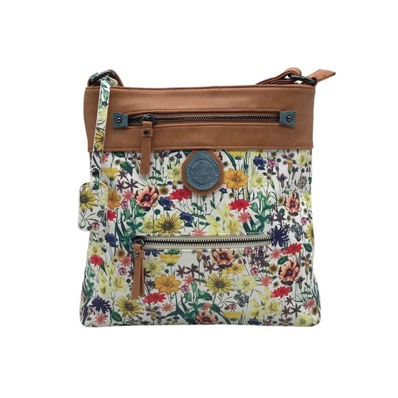Rieker Floral and Tan Crossbody Bag - Picture 1 of 10